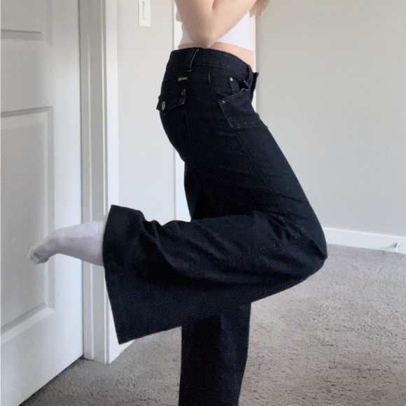 Low waisted baggy/wide leg flare jeans - Picture 3 of 8